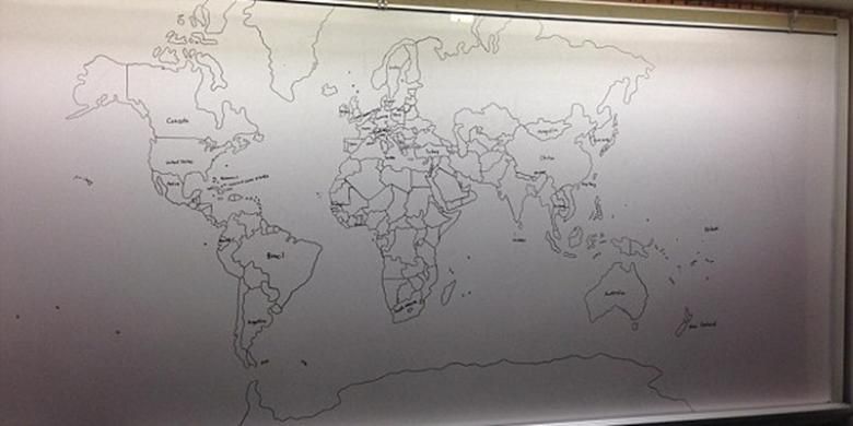 Menggambar Peta Dunia - KibrisPDR