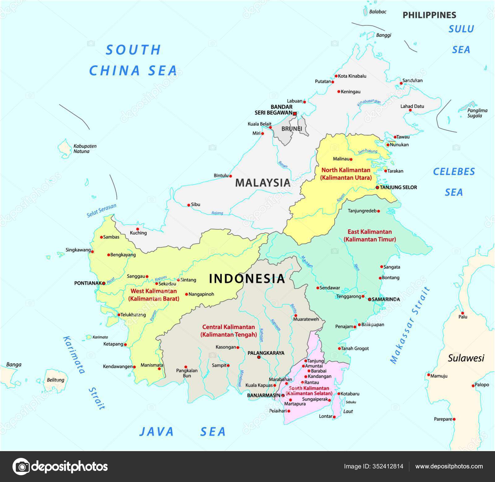 Detail Menggambar Peta Kalimantan Nomer 19