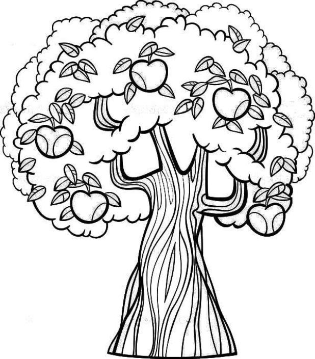 Detail Menggambar Pohon Apel Nomer 51
