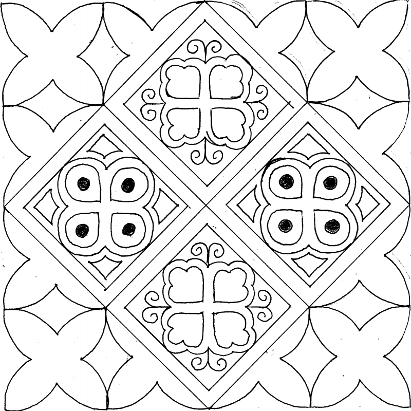 Detail Menggambar Pola Batik Nomer 25