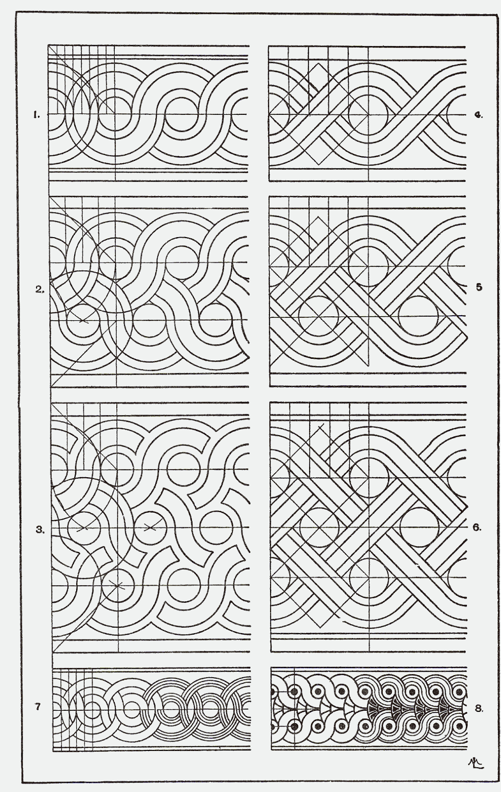 Detail Menggambar Ragam Hias Geometris Nomer 17