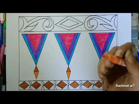 Detail Menggambar Ragam Hias Geometris Nomer 4