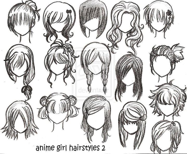 Detail Menggambar Rambut Anime Nomer 55