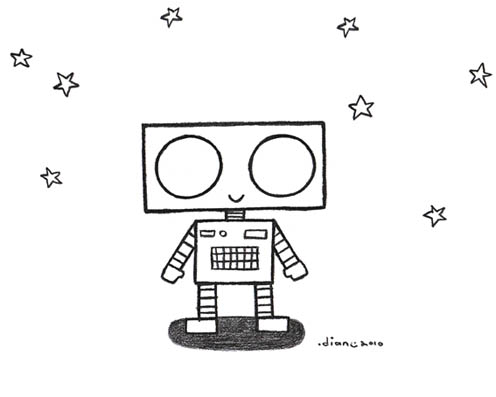 Detail Menggambar Robot Sederhana Nomer 26