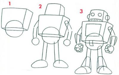 Detail Menggambar Robot Sederhana Nomer 30