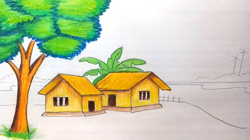 Detail Menggambar Rumah Dan Pohon Nomer 11