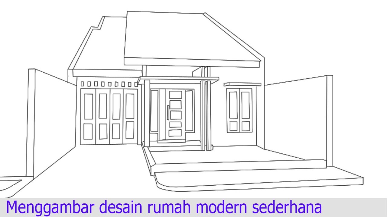 Detail Menggambar Rumah Minimalis Nomer 3