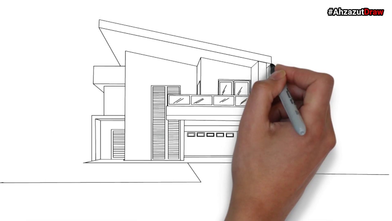 Detail Menggambar Rumah Minimalis Nomer 7