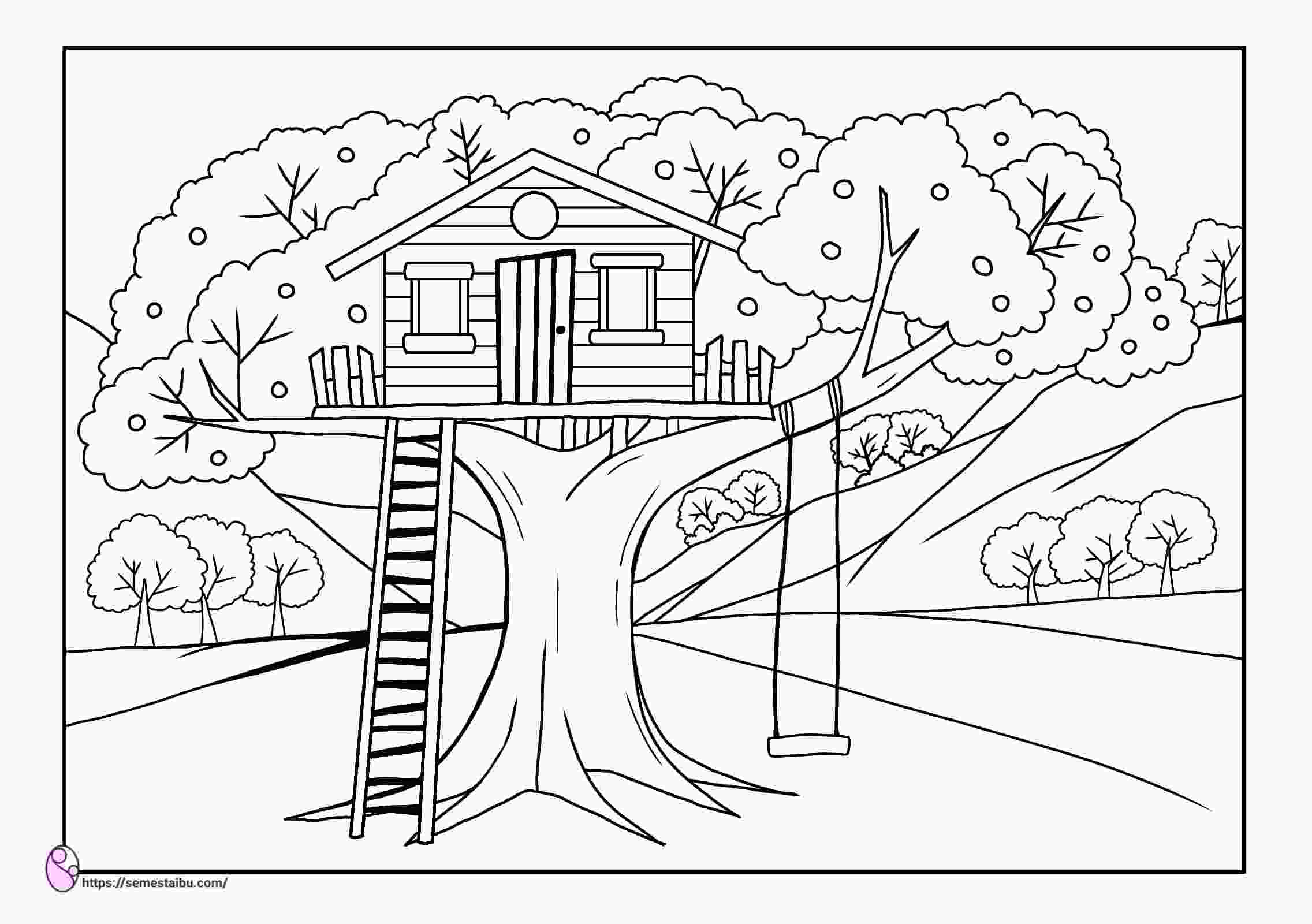 Detail Menggambar Rumah Pohon Nomer 9