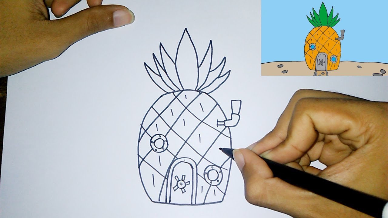 Detail Menggambar Rumah Spongebob Nomer 2