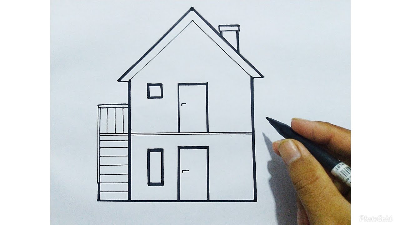 Detail Menggambar Rumah Tingkat Yang Bagus Nomer 7