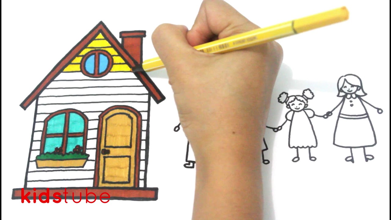 Detail Menggambar Rumah Untuk Anak Tk Nomer 33