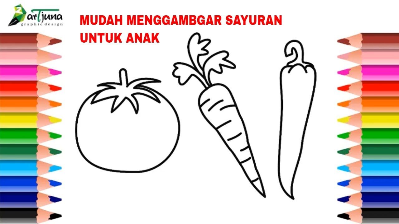 Detail Menggambar Sayuran Anak Tk Nomer 8