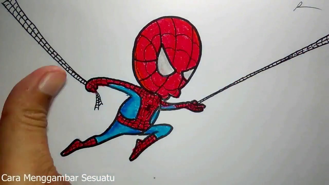 Detail Menggambar Spiderman Nomer 11