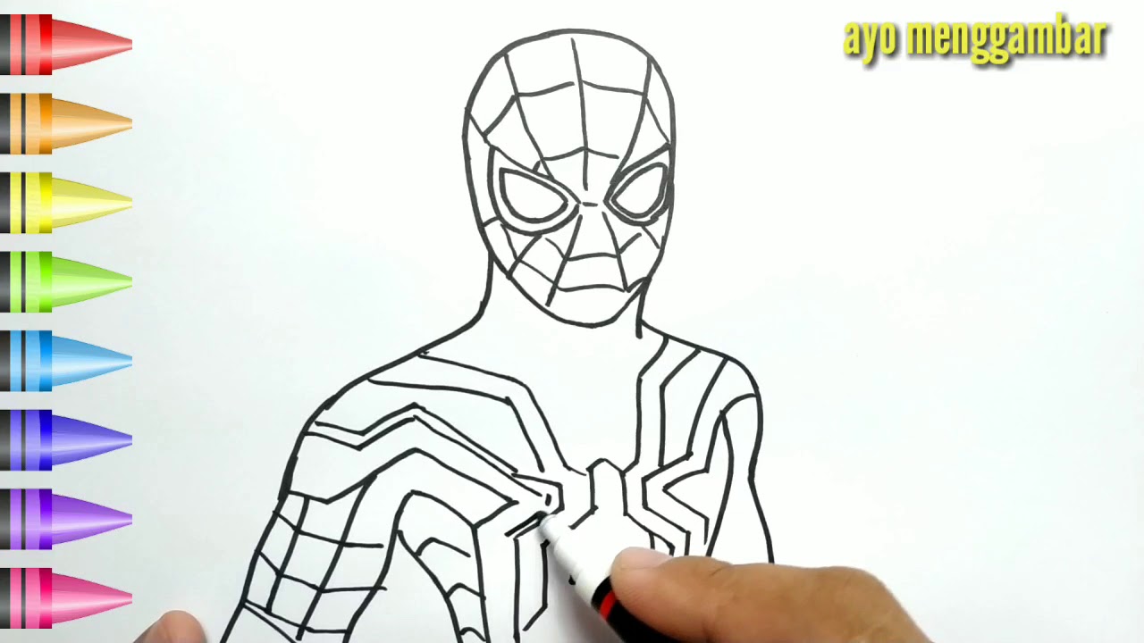 Detail Menggambar Spiderman Nomer 20