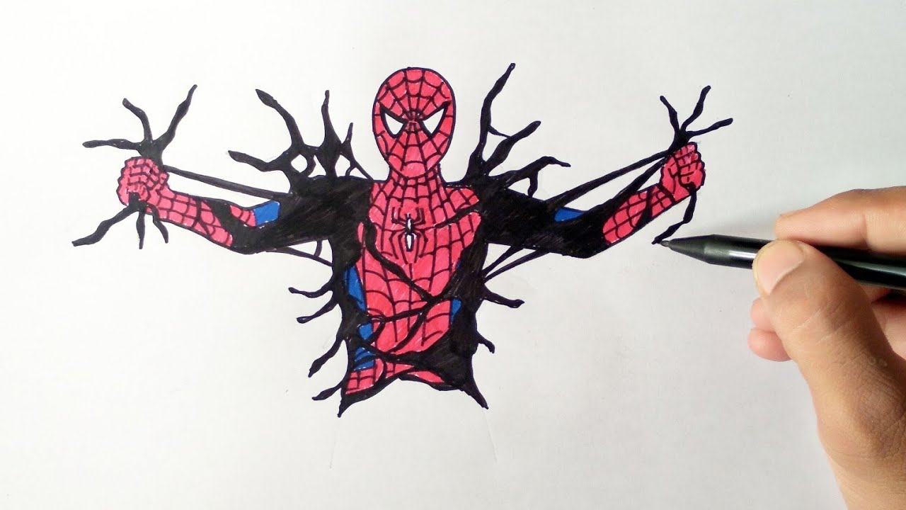 Detail Menggambar Spiderman Nomer 21