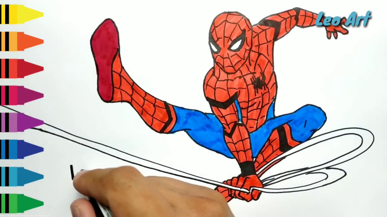 Detail Menggambar Spiderman Nomer 4