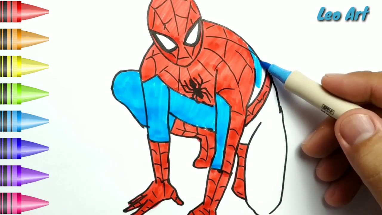 Detail Menggambar Spiderman Nomer 5