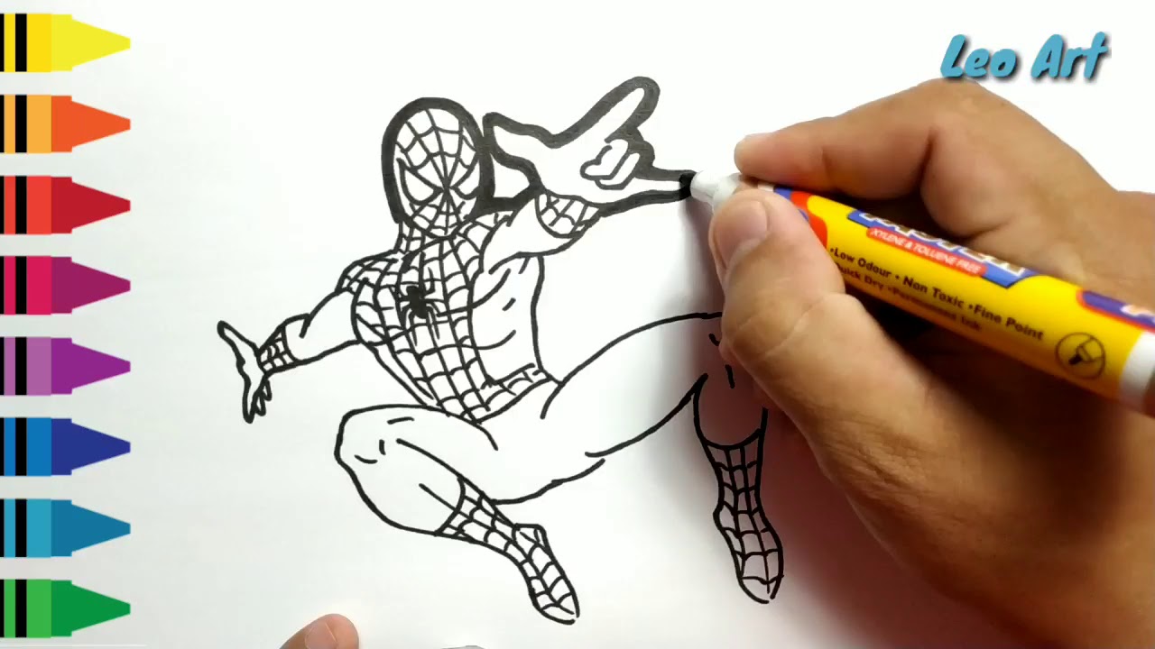 Detail Menggambar Spiderman Nomer 44