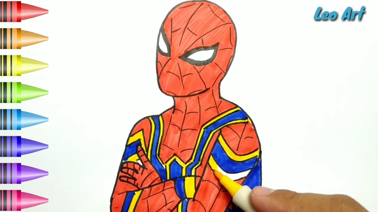 Detail Menggambar Spiderman Nomer 9