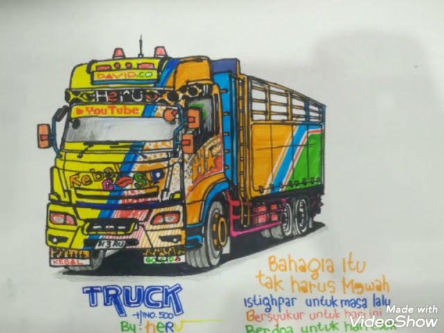 Detail Menggambar Truk Anti Gosip Nomer 38