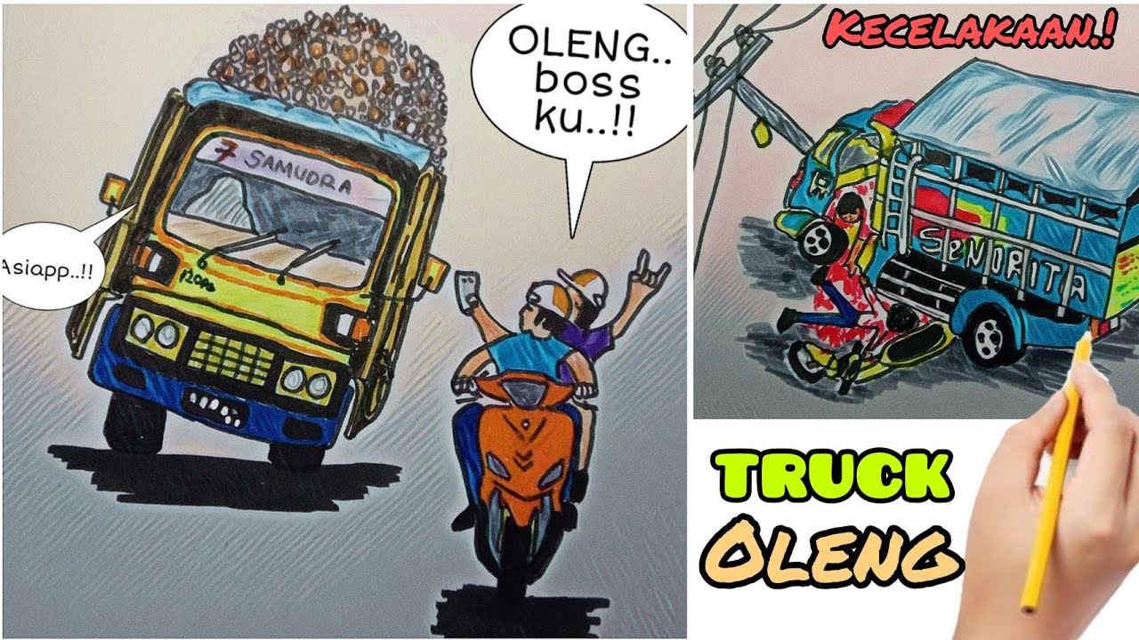 Detail Menggambar Truk Oleng Nomer 21