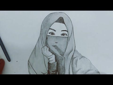 Detail Menggambar Wanita Berhijab Nomer 4