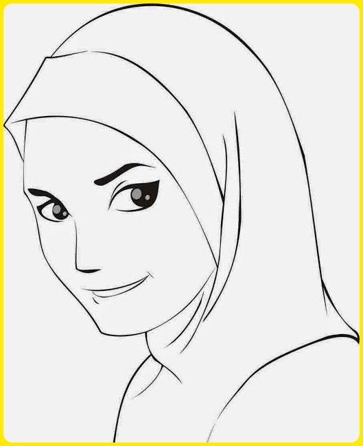 Detail Menggambar Wanita Berhijab Nomer 35