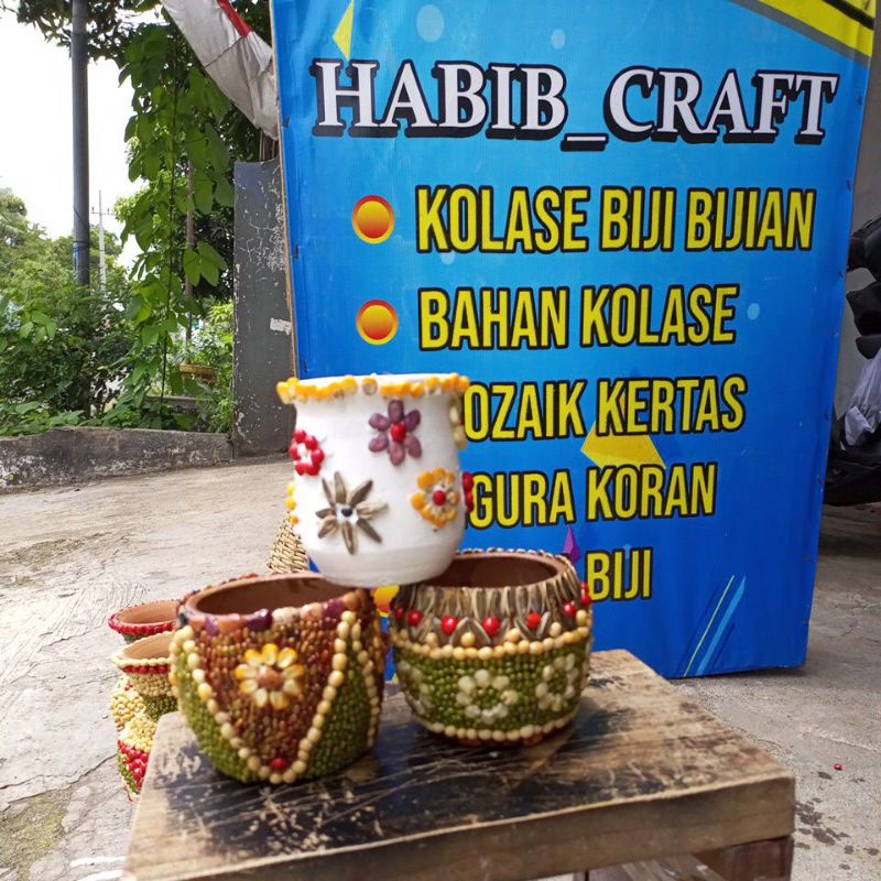 Detail Menghias Pot Dengan Biji Bijian Nomer 18