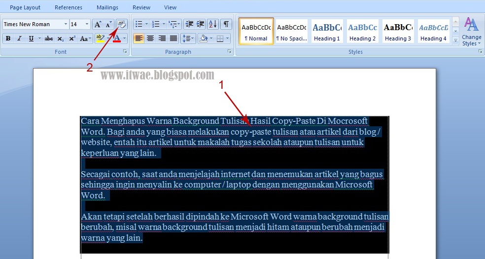 Detail Menghilangkan Background Tulisan Di Word Nomer 23