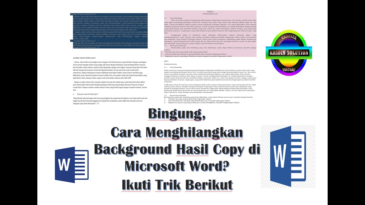 Detail Menghilangkan Background Tulisan Di Word Nomer 45