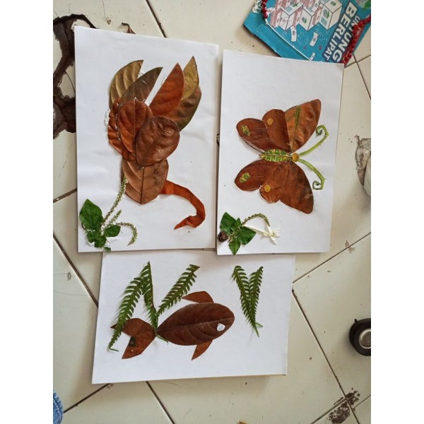 Detail Kolase Hewan Dari Daun Nomer 44