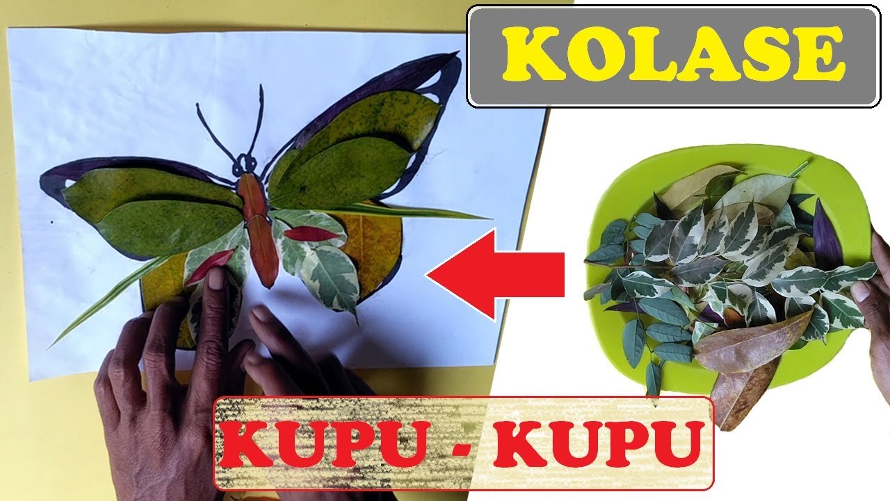 Detail Kolase Kupu Kupu Dari Daun Nomer 7