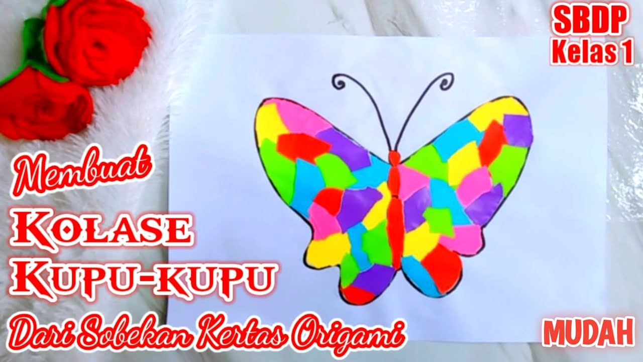 Detail Kolase Kupu Kupu Dari Kertas Origami Nomer 3