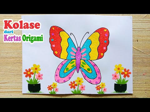 Detail Kolase Kupu Kupu Dari Kertas Origami Nomer 4