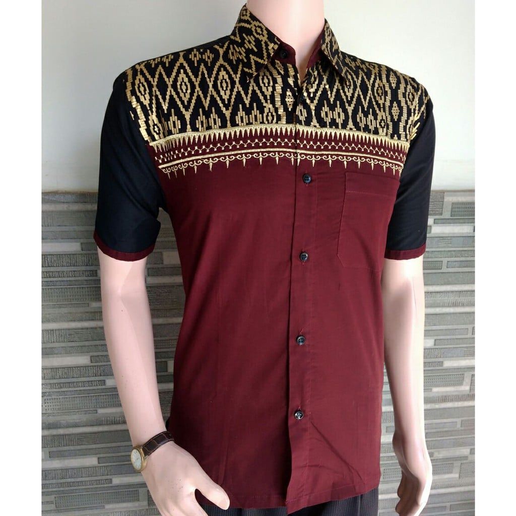 Detail Kombinasi Kain Batik Dan Polos Nomer 15