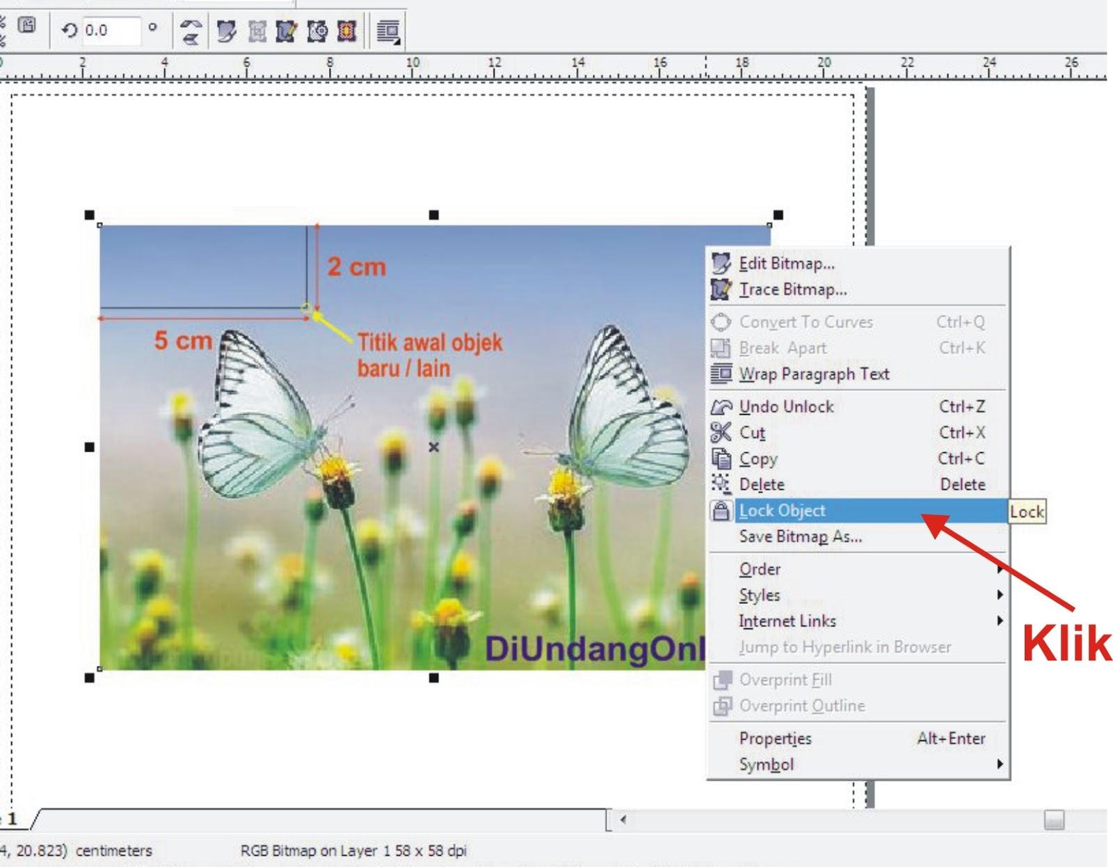 Mengunci Gambar Dicorel Draw Tanpa Lock Object - KibrisPDR