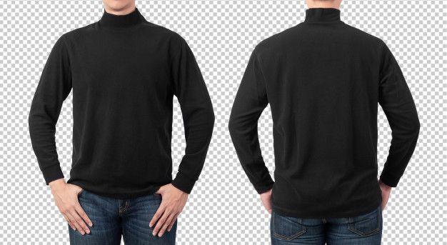 Detail Mentahan Crewneck Polos Hitam Depan Belakang Nomer 19