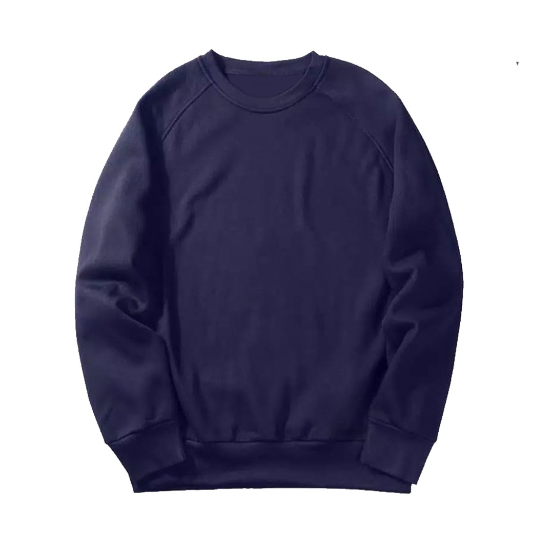 Detail Mentahan Crewneck Polos Hitam Depan Belakang Nomer 48