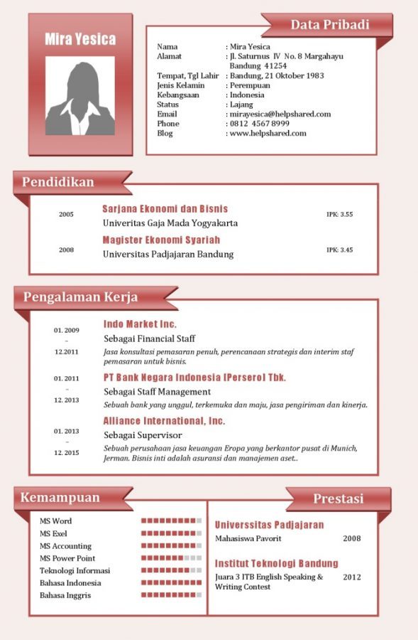 Detail Mentahan Cv Lamaran Kerja Nomer 32