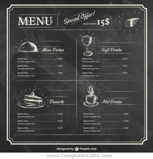 Detail Mentahan Daftar Menu Nomer 6