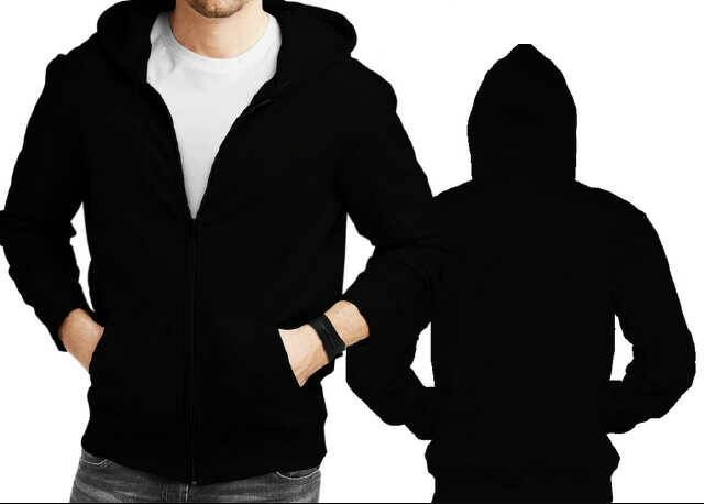 Detail Mentahan Hoodie Hitam Depan Belakang Nomer 41