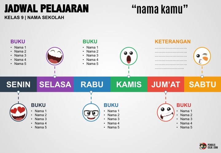 Detail Mentahan Jadwal Pelajaran Nomer 45