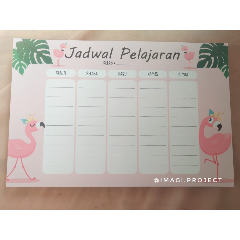 Detail Mentahan Jadwal Pelajaran Aesthetic Nomer 34