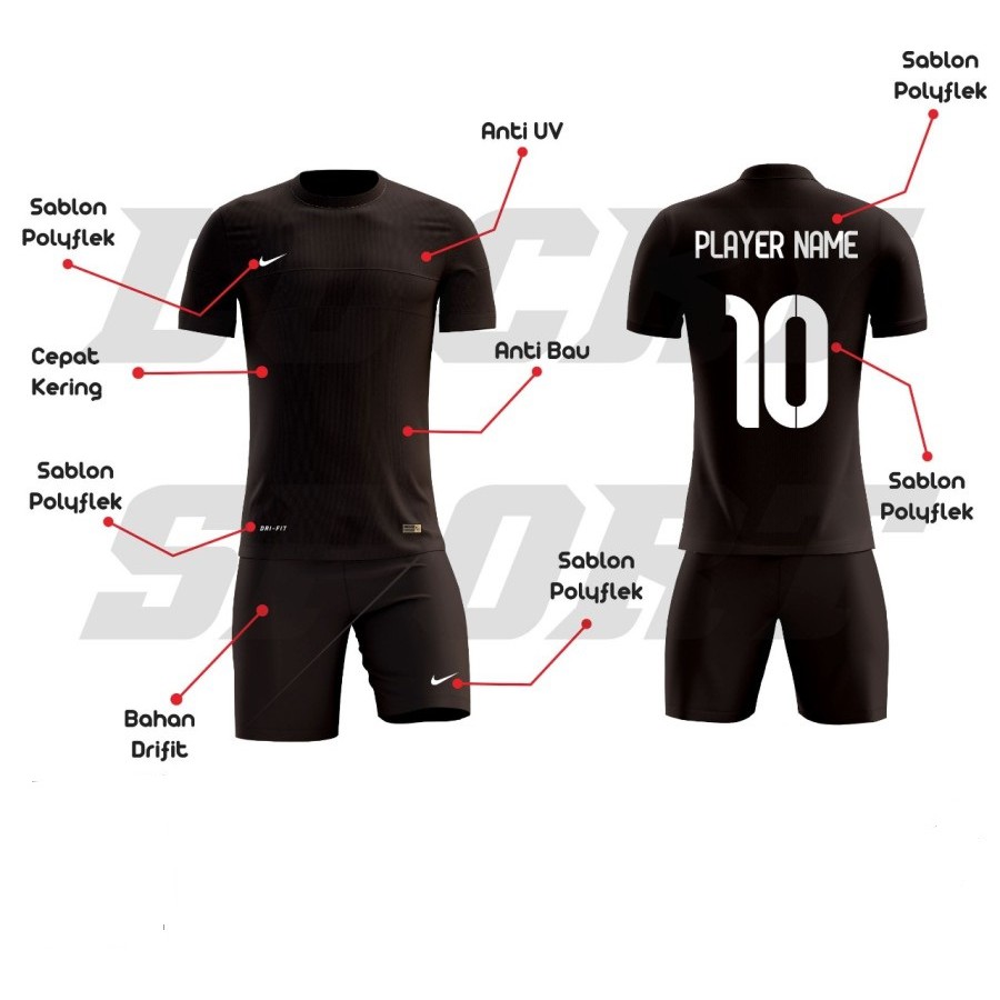 Detail Mentahan Jersey Futsal Polos Nomer 12