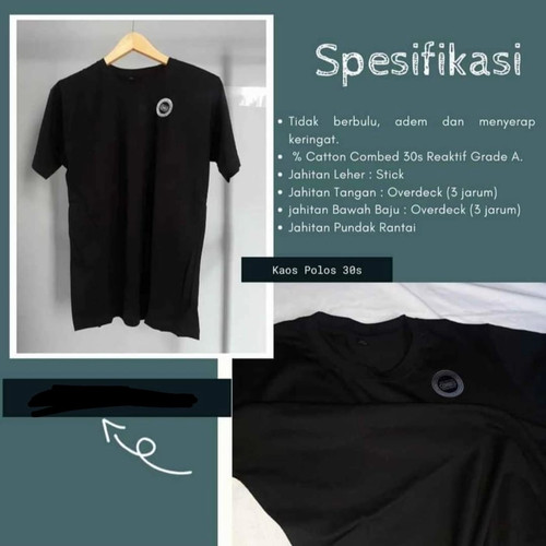 Detail Mentahan Kaos Hitam Polos Nomer 52