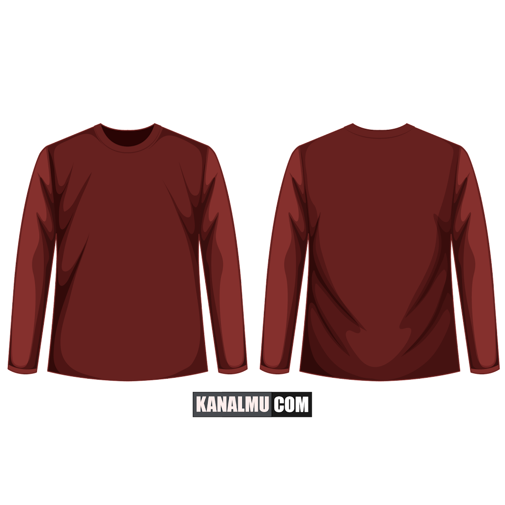 Detail Mentahan Kaos Polos Merah Maroon Nomer 21