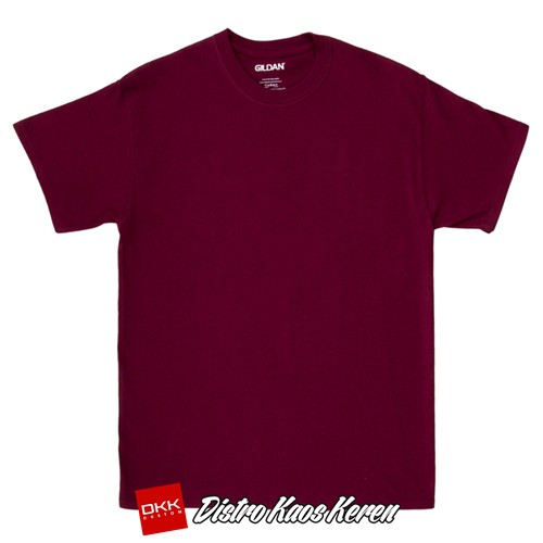 Detail Mentahan Kaos Polos Merah Maroon Nomer 8