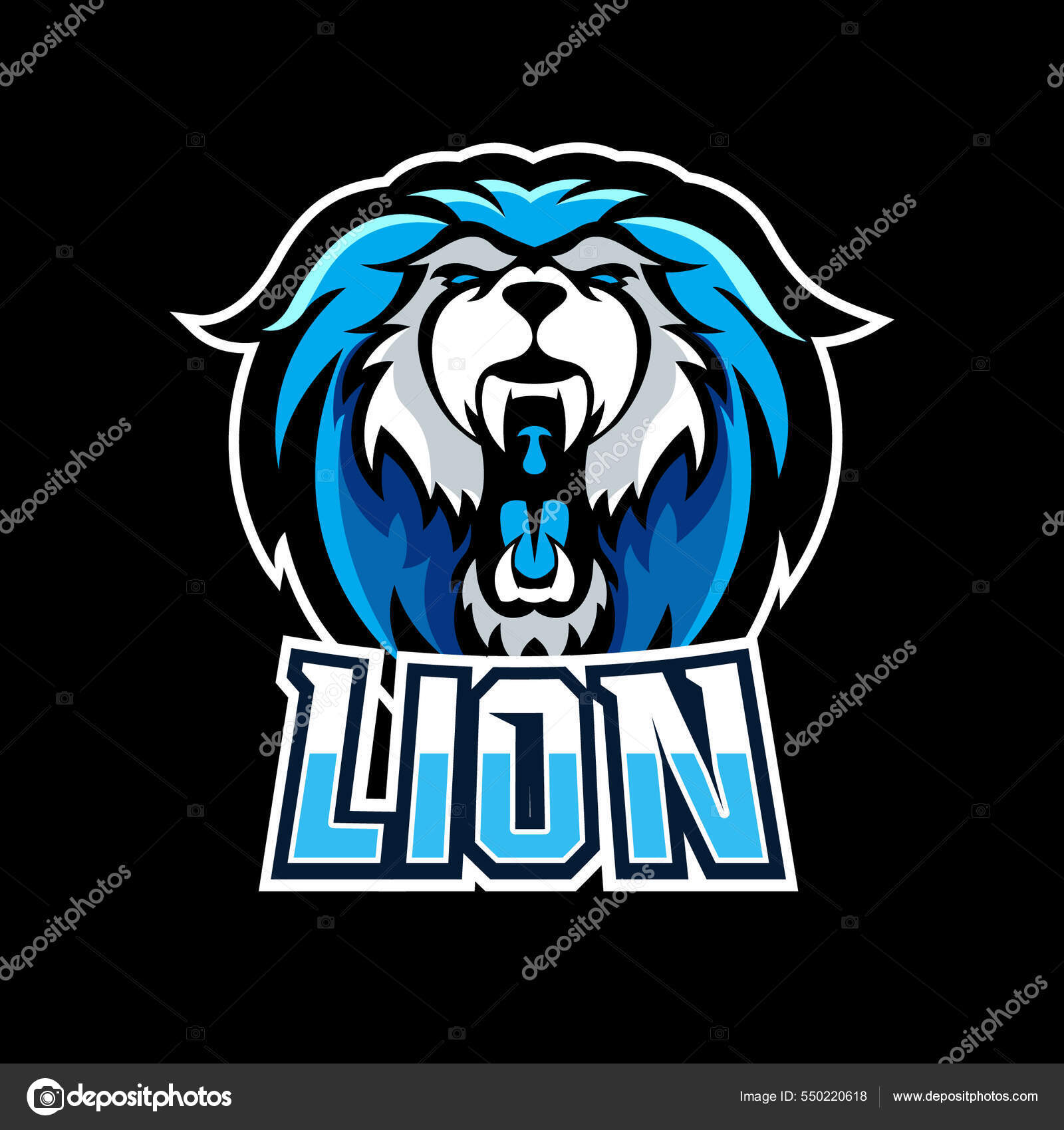 Detail Mentahan Logo Esport Lion Nomer 38