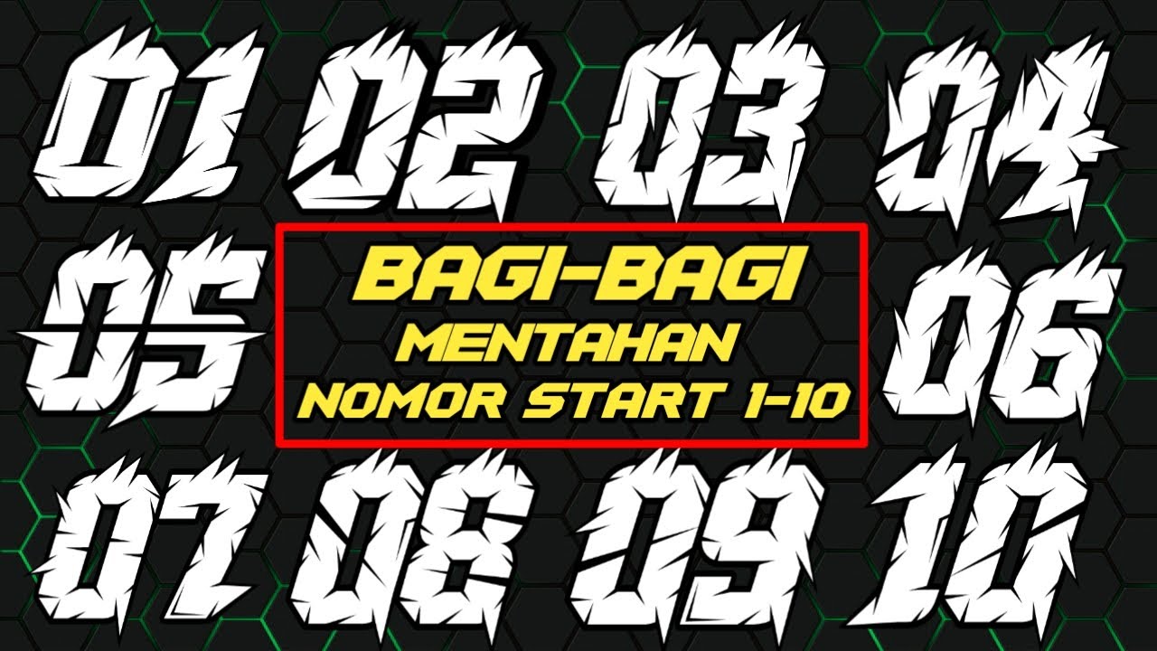 Detail Mentahan Nomor Racing 1 10 Nomer 2